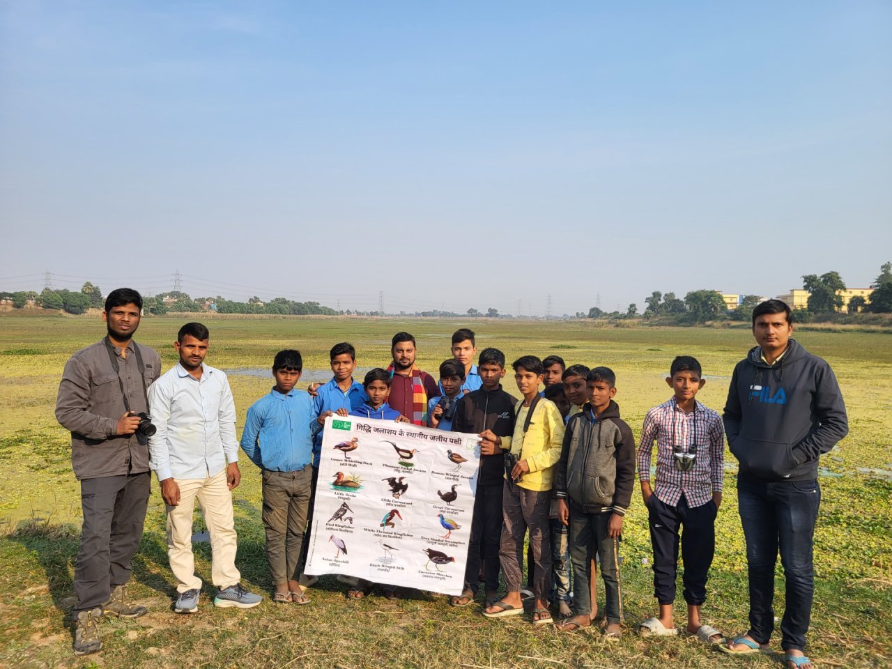 Volunteers in the field